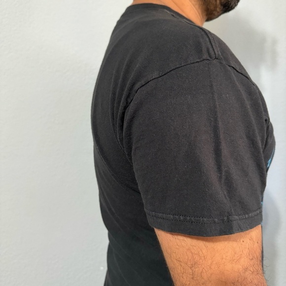 Vtg Looney Tunes Tasmanian Devil Men Black Crew Neck T-Shirt Size L 100% Cotton - Picture 6 of 11